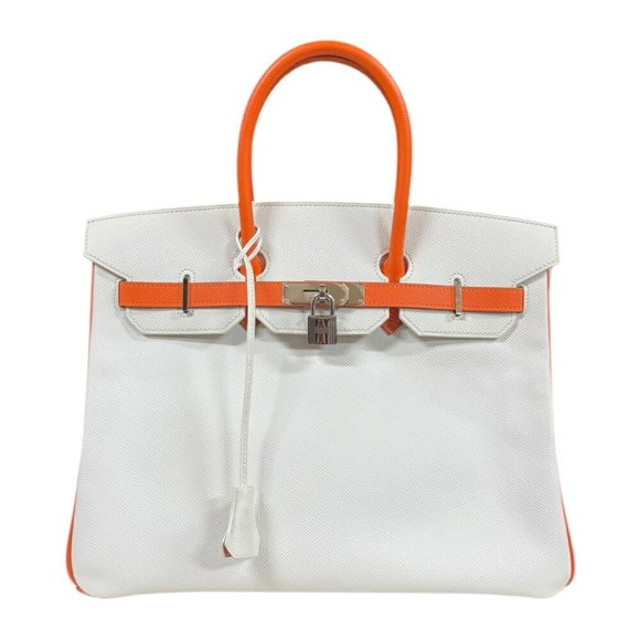 Hermes Personal Order Birkin 35 Handbag Epsom White Women's HERMES - Picture 1 of 12